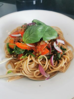 Lentil Spaghetti Bolognese