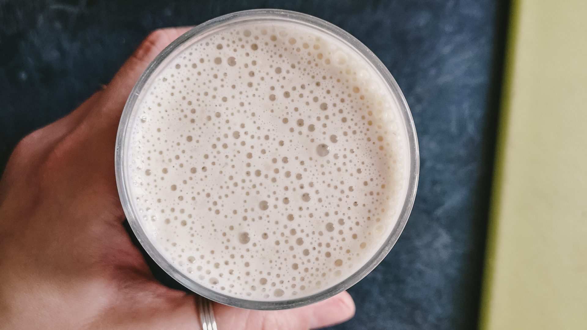 Banana and Oat Shake in a Glass