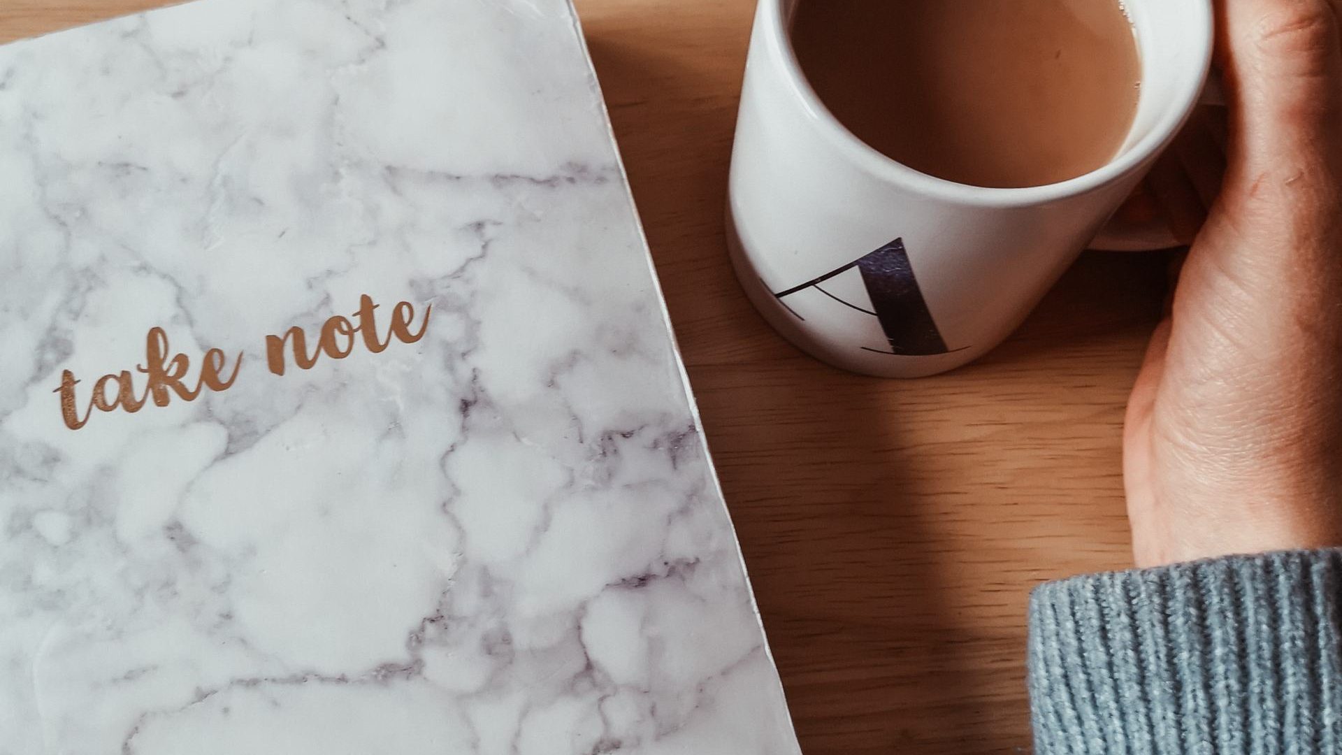 Notepad and Coffee on a desk