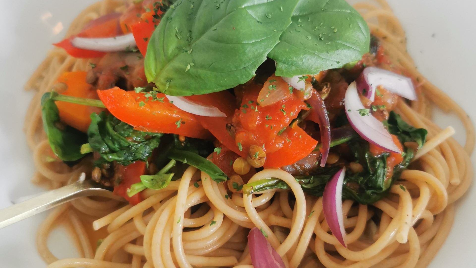 Lentil Spaghetti Bolognese